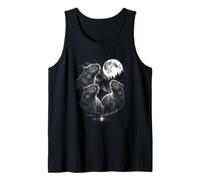 3 Howling Capybara Moon Vintage Retro Style Funny 80-90s Débardeur