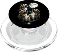 3 Howling Golden Retriever Moon Style Vintage années 80-90 PopSockets PopGrip pour MagSafe