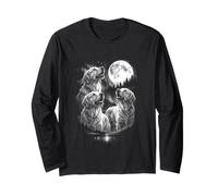 3 Howling Golden Retriever Moon Vintage Funny Années 80-90 Manche Longue