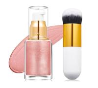 3. Huile lumineuse pour le visage et le corps pour occasions spéciales - Surligneur léger avec paillettes à construire - Pour tous les types de peau - Huile scintillante pour le corps 24 h