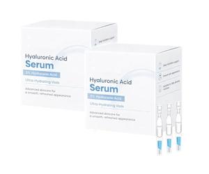 3% Hyaluronic Acid Ultra Hydrating Face Serum, 30pcs/Box Advanced Anti Wrinkle Rejuvenation Serum, Anti Aging Moisturizer for Dry & Sensitive Skin, Deep Hydration for All Skin Types (60pc/2Box)