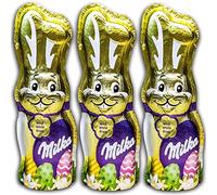 3 Il Lot Milka Lapin Schmunzelhase Blanc 3 X 90g