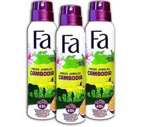3 Il Paquet Fa Déodorant en Spray Frais Jungles Cambodge Déodorant 3 X 150 ML