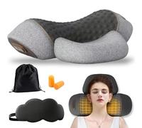 3-in-1 Back Neck Massager Pillow, 2026 New Heated Massage Cushion for Neck and Shoulder Pain, Sleeping Cervical Pillow Traction Massager, Deep Tissue Kneading Massage, Ergonomic Design (Gray)