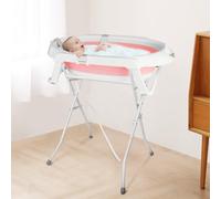 3 in 1 Baignoire pour bébé pliante avec support 82cm,baignoire pour bébé avec support pliable,Baignoire bébé pliable,Baignoire avec support,portable,antidérapante,pour nouveau-nés jusqu'à 3 mois