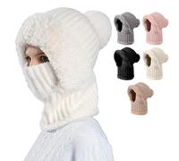 3 in 1 Beanie Hat For Women, Upgrade 3 in 1 Beanie Hat with Scarf and Mask, Fall Winter Warm Knitted Ski Scarf and Mask Set