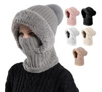 3 in 1 Beanie Hat For Women, Upgrade 3 in 1 Beanie Hat with Scarf and Mask, Fall Winter Warm Knitted Ski Scarf and Mask Set