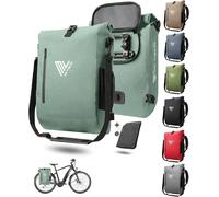 3 In 1 Bike Bag-Backpack-100% Pvc Free Waterproof Shoulder Bag With Laptop Compartment For 1 Piece Bicycle Luggage Rack (Mint,20l)