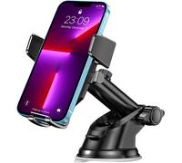 3 In 1 Car Phone Holder 360° Rotation Universal Car Windshield Holder Portable Car Holder Compatible With Iphone Samsung Huawei Lg Etc.