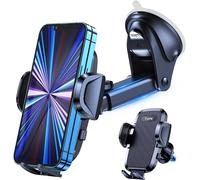 3 In 1 Car Phone Holder With Suction Cup For Dashboard, Windshield, Air Outlet And Desk, Compatible With All Smartphones From 4.0 To 7.0 Inches.