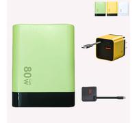 3 in 1 Charger Retractable 80W Max Fast, Beyonddraw Charger, Retractable Fast Charging Cable for Phone Laptops, with Type C Cable and 2 USB Ports (Style-A)
