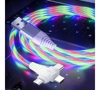 3 In 1 Charging Cable Fast Charge,Turn On Phone Charger Multi Led Android Usb C Cable Micro Usb Type C Cable Holiday Theme Party Decorations Kids Boys Girls Gifts.[J7]