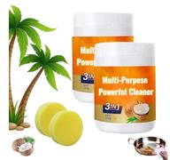 3 In 1 Coconut Oil Cleaning Paste, Coconut Oil Kitchen Cleaning & Polishing Paste, Coconuts Oil Cleaning Paste, for Tiles, Kitchen, Toilet (2PCS)