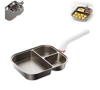 3-in-1 Cup-Shaped Large Capacity Pan, Nonstick Titanium Ceramic Omelette Skillet Pancake Pan, Anti-Scalding Heightened Handle, Wear-Resistant and Fast Heating (1Pcs)