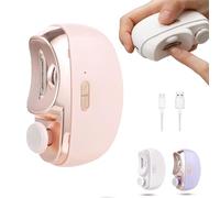 3 in 1 Electric Nail Clippers with Polishing, 2026 New Baby Nail Clippers with & LED Light, 2 Speed Electric Nails File Clipper for Seniors, Baby and Adults Fingernail Toenails (Rose)