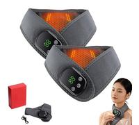3-in-1 Electric Neck Massager, 5 Levels of Heat And 3 Types of Vibration, Rechargeable Heated Neck Wrap, 30-minute Smart Timer, for Home Office or Travels (2 Pcs)
