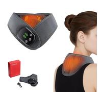 3-in-1 Electric Neck Massager, Three-Level 3D Heating Technology & Vibration for Pain Relief, Rechargeable Heated Neck Wrap - Relax Stiff Muscles at Home, Office, or Travel (1Pcs)