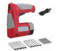 3 In 1 Electric Stapler, USB Rechargeable Battery Nailer, 4.2V Electric Household Nailer, Staple Framing Nailer, DIY Woodworking Nailer, Power Tools Pour de nombreux supports(Plastic Box)