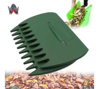 3-in-1 Ergonomic Pickup Rake, Easy Leaf & Grass Grabber, Handheld Lawn Leaf Scoops Rubbish Collection Tool, Lightweight Plastic Garden Hand Rakes for Efficient Yard Debris Clean (Green 1)