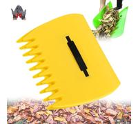 3-in-1 Ergonomic Pickup Rake, Easy Leaf & Grass Grabber, Handheld Lawn Leaf Scoops Rubbish Collection Tool, Lightweight Plastic Garden Hand Rakes for Efficient Yard Debris Clean (Yellow)