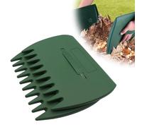 3-in-1 Ergonomic Pickup Rake - Easy Leaf & Grass Grabber, Leaf Scoops Rubbish Pick Up Tool, for Picking up Leaves, Clippings, Grass (Dark Green)