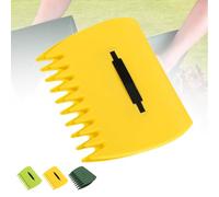 3-in-1 Ergonomic Pickup Rake, Easy Leaf & Grass Grabber, Leaf Scoops Rubbish Pick Up Tool, Long-Lasting Lightweight, for Picking up Leaves, Clippings, Grass (Yellow)