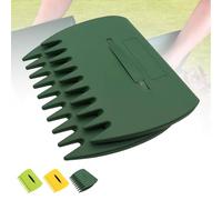 3-in-1 Ergonomic Pickup Rake, Easy Leaf & Grass Grabber, Leaf Scoops Rubbish Pick Up Tool, Long-Lasting Lightweight, for Picking up Leaves, Clippings, Grass (Dark Green)