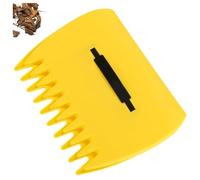 3-in-1 Ergonomic Pickup Rake - Easy Leaf & Grass Grabber, Lightweight Plastic Leaf Scoop, Leaf Scoops Rubbish Pick Up Tool, for Picking up Leaves, Clippings, Grass (Yellow)