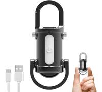 3 In 1 Flashlight & Power Bank & Keychain, Mini Keychain Flashlight Rechargeable for Emergency Power Outdoor Camping(#B)