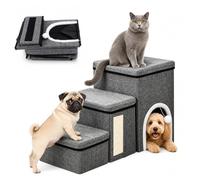 3 in 1 Foldable Dog Steps and Cat Steps with Storage (1 Set)