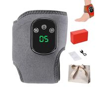 3 in 1 Foot Massager, Ankle Massager Heat and Vibration, Aging Feet Massagers, Cordless & Portable - 3 Vibration Modes & 5 Heat Levels - Targets Heels, Arches, and Ankles (1, Gray(5-Level Heating)))