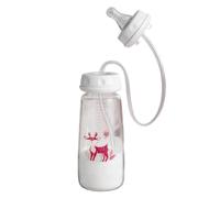 3 In 1 Hands Free Anti Colic Bottle Adjustable Fast Flow Feeding Bottle PP Leakproof Silicone Sleeve Infant Milk B́ottle 240ml Blue Pink Portable Grip Design For Home Travel Car Hotel