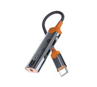 3 in 1 Headphone Jack Adapter PD60W Fast Charging Splitter Type C to 3.5mm DAC Audio Dual Type C Earphone Converter-A