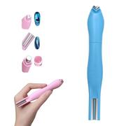 3-in-1 Heart Round Line Shape Nail Art Magnet Pen, Heart, Round & Line Shapes, Upgraded Magnetic Tool for Cat Eye Gel Polish, DIY French Tip Design Kit for Home Salon (Blue)