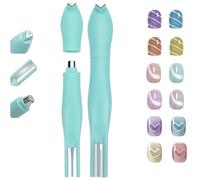 3-in-1 Heart Shape Round Line Shape Nail Art Magnet Pen,Heart Magnet for Cat Eye Gel Polish, 2025 New Magnetic Nail Art Tool for DIY Nails Salon Decoration (green)