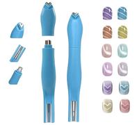 3-in-1 Heart Shape Round Line Shape Nail Art Magnet Pen,Heart Magnet for Cat Eye Gel Polish, 2025 New Magnetic Nail Art Tool for DIY Nails Salon Decoration (blue)