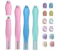 3-in-1 Heart Shape Round Line Shape Nail Art Magnet Pen,Heart Magnet for Cat Eye Gel Polish, 2025 New Magnetic Nail Art Tool for DIY Nails Salon Decoration (Pink+Green+Blue)