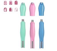 3-In-1 Heart Shape Round Line Shape Nail Art Magnet Pen, Heart Magnet for Cat Eye Gel Polish, French Tip Tool, Nail Magnet for DIY Nails Salon Decoration, Double-Head Detachable (3pcs-A)