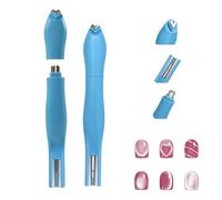 3-in-1 Heart Shape Round Line Shape Nail Art Magnet Pen, Heart Magnet for Cat Eye Gel Polish, New Magnetic Nail Art Tool for DIY Nails Salon Decoration (Blue)
