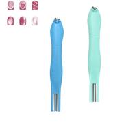3-in-1 Heart Shape Round Line Shape Nail Art Magnet Pen - Heart, Round & Line Shapes, Hearts Magnet for Cat Eye Gel Polish, Diy Manicure Kit for Home and Salon Use (Blue+Green)
