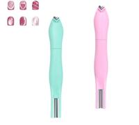3-in-1 Heart Shape Round Line Shape Nail Art Magnet Pen - Heart, Round & Line Shapes, Hearts Magnet for Cat Eye Gel Polish, Diy Manicure Kit for Home and Salon Use (Green+Pink)