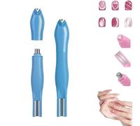 3-In-1 Heart Shape Round Line Shape Nail Art Magnet Pen - Heart, Round & Line Shapes, Hearts Magnet for Cat Eye Gel Polish, for DIY Nail Salon Decorations (Blue)