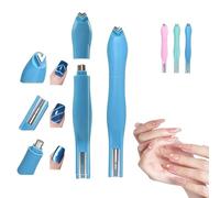 3-in-1 Heart Shape Round Line Shape Nail Art Magnet Pen - Heart, Round & Line Shapes, Upgraded Magnetic Tool for Cat Eye Gel Polish, French Tip Helper, DIY & Salon Use (Blue)