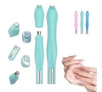 3-in-1 Heart Shape Round Line Shape Nail Art Magnet Pen - Heart, Round & Line Shapes, Upgraded Magnetic Tool for Cat Eye Gel Polish, French Tip Helper, DIY & Salon Use (Green)