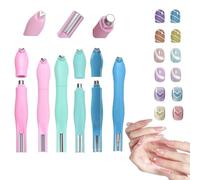 3-in-1 Heart Shape Round Line Shape Nail Art Magnet Pen - Heart, Round & Line Shapes, Upgraded Magnetic Tool for Cat Eye Gel Polish, French Tip Helper, DIY & Salon Use (Mix*3)