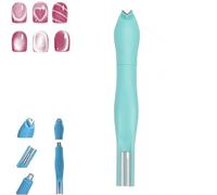 3-In-1 Heart Shape Round Line Shape Nail Art Magnet Pen, Multi-Pattern Magnetic Design Tool for Cat Eye Gel Polish, French Tip Guide, Professional & Home Manicure Use (Green 1pcs)
