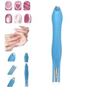 3-In-1 Heart Shape Round Line Shape Nail Art Magnet Pen, Multi-Pattern Magnetic Design Tool for Cat Eye Gel Polish, French Tip Guide, Professional & Home Manicure Use (Blue 1pcs)