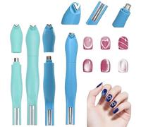 3-in-1 Heart Shape Round Line Shape Nail Art Magnet Pen, Strong Heart Shapes Magnet Pen for Cat Eye Gel Polish, Magnetic Nail Art Tool for DIY Nails Salon Decoration