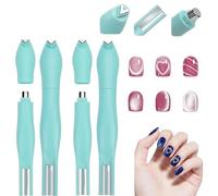 3-in-1 Heart Shape Round Line Shape Nail Art Magnet Pen, Strong Heart Shapes Magnet Pen for Cat Eye Gel Polish, Magnetic Nail Art Tool for DIY Nails Salon Decoration