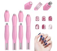 3-in-1 Heart Shape Round Line Shape Nail Art Magnet Pen, Strong Heart Shapes Magnet Pen for Cat Eye Gel Polish, Magnetic Nail Art Tool for DIY Nails Salon Decoration